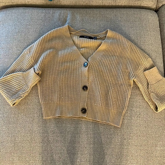 vero moda light brown knit sweater - Picture 1 of 4